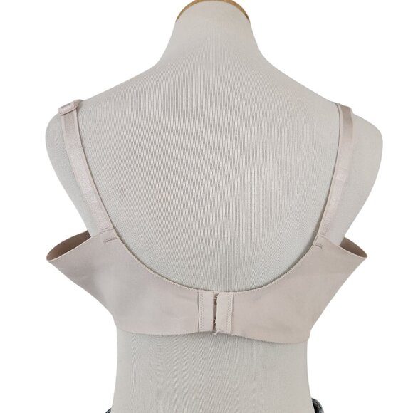 Warner's Bra Womens 40C Underwire Full Coverage Adjustable Strap Beige Polka Dot - Picture 4 of 9